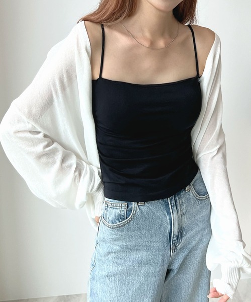 Futier land（フューティアランド）の「ゼロ心地カップ付きキャミソール（キャミソール・レディース・ホワイト/ブラック/グレー・FREE）」の16枚目の写真