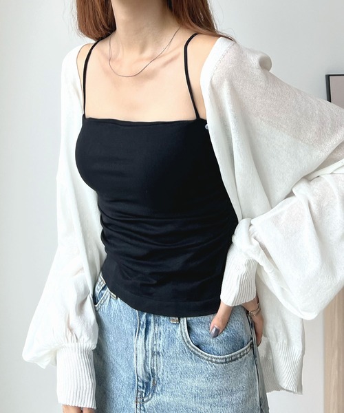 Futier land（フューティアランド）の「ゼロ心地カップ付きキャミソール（キャミソール・レディース・ホワイト/ブラック/グレー・FREE）」の19枚目の写真