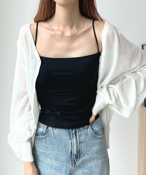 Futier land（フューティアランド）の「ゼロ心地カップ付きキャミソール（キャミソール・レディース・ホワイト/ブラック/グレー・FREE）」の21枚目の写真