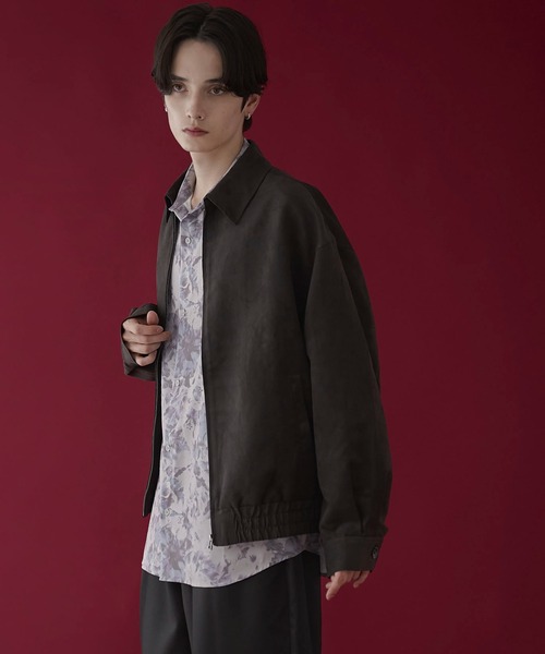 LUCY（ルーシー）の「LUCY/フェイクスウェードZIPブルゾン（ブルゾン・メンズ・チャコール・MEDIUM/LARGE）」の2枚目の写真