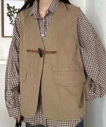 Cham. | ノーカラーデザインベスト(ベスト)