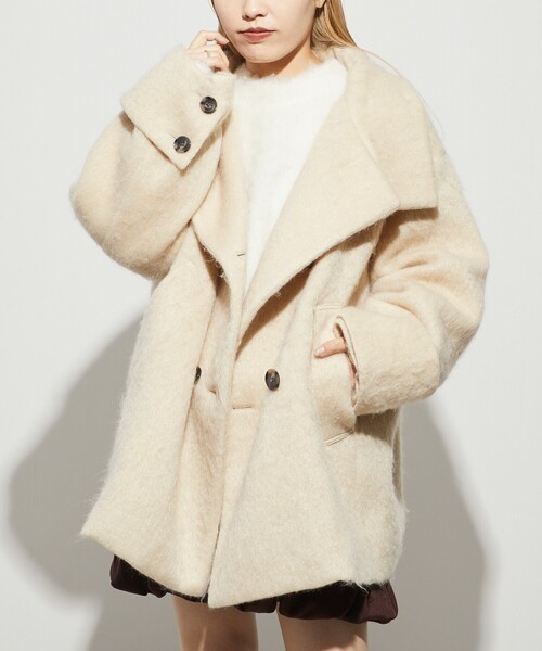 Firsthand/ファーストハンド リサイクルシャギースタンドカラーコート