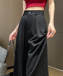 ketty cherie | ホットフィッラメストーントワイドスラックスパンツ≪洗濯機で洗える≫(スラックス)