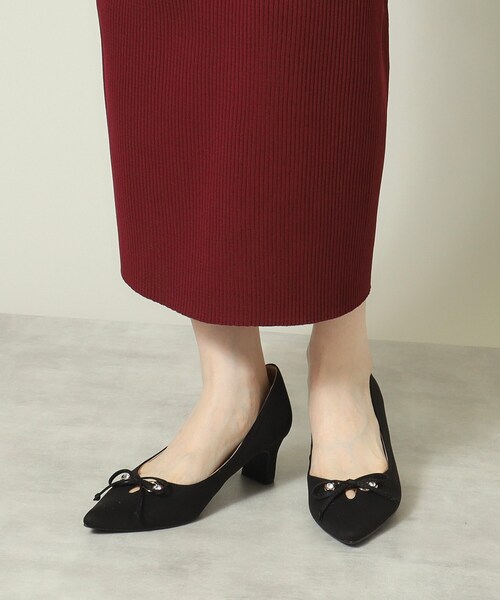 ITS'DEMO(イッツデモ)の「◆【通勤/5.5cmヒール/クッションインソール/M・Lサイズ展開】Vカットパンプス(パンプス・レディース・ブラック/ベージュ・38/40)」の9枚目の写真