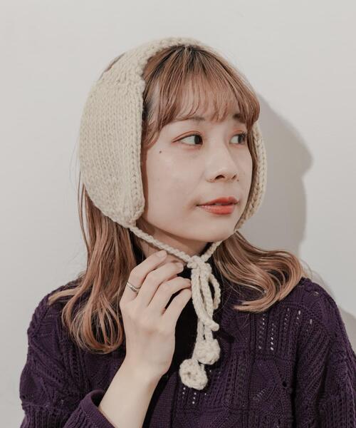 SMELLY（スメリー）の「ニットイヤーマフ（イヤーマフ・レディース・モカ/アイボリー/グレー・-）」の2枚目の写真