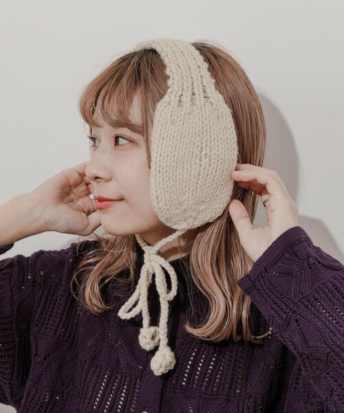 SMELLY（スメリー）の「ニットイヤーマフ（イヤーマフ・レディース・モカ/アイボリー/グレー・-）」の5枚目の写真