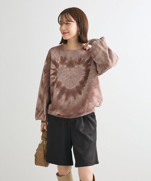 Sugar spoon（シュガースプーン）の「・SUGAR　SPOON　ハートタイダイスウェット（スウェット・レディース・ボルドー/ブラウン/グリーン/チャコールグレー・FREE）」の9枚目の写真