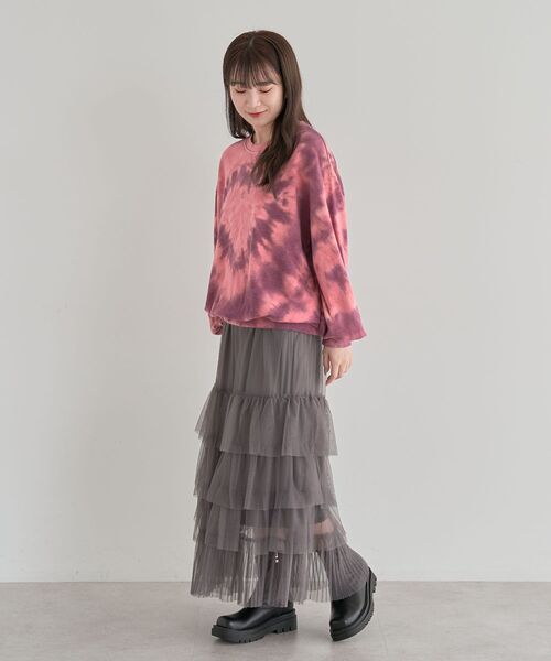 Sugar spoon（シュガースプーン）の「・SUGAR　SPOON　ハートタイダイスウェット（スウェット・レディース・ボルドー/ブラウン/グリーン/チャコールグレー・FREE）」の21枚目の写真