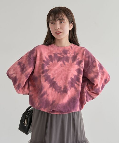 Sugar spoon（シュガースプーン）の「・SUGAR　SPOON　ハートタイダイスウェット（スウェット・レディース・ボルドー/ブラウン/グリーン/チャコールグレー・FREE）」の22枚目の写真