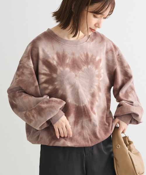 Sugar spoon（シュガースプーン）の「・SUGAR　SPOON　ハートタイダイスウェット（スウェット・レディース・ボルドー/ブラウン/グリーン/チャコールグレー・FREE）」の3枚目の写真