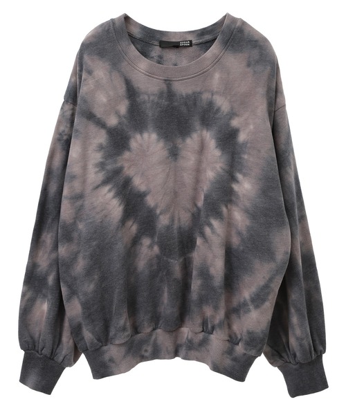 Sugar spoon（シュガースプーン）の「・SUGAR　SPOON　ハートタイダイスウェット（スウェット・レディース・ボルドー/ブラウン/グリーン/チャコールグレー・FREE）」の2枚目の写真