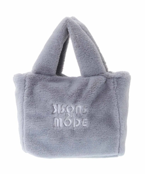 31 Sons de mode(トランテアン ソン ドゥ モード)の「ロゴ刺繍ファートートバッグ(トートバッグ・レディース・モカ/ライトグレー/オフホワイト・フリー)」の1枚目の写真