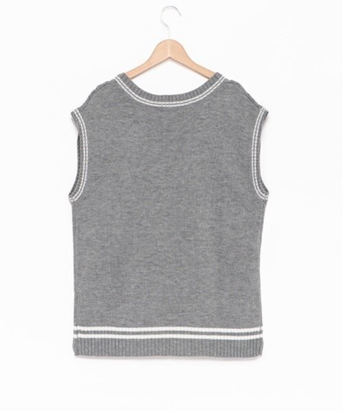 LOVETOXIC(ラブトキシック)の「【洗える】ルーズニットベスト(ベスト・キッズ・ベージュ/ネイビー/オフホワイト/トップグレー・S/M/L)」の6枚目の写真
