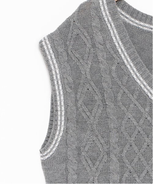 LOVETOXIC(ラブトキシック)の「【洗える】ルーズニットベスト(ベスト・キッズ・ベージュ/ネイビー/オフホワイト/トップグレー・S/M/L)」の9枚目の写真