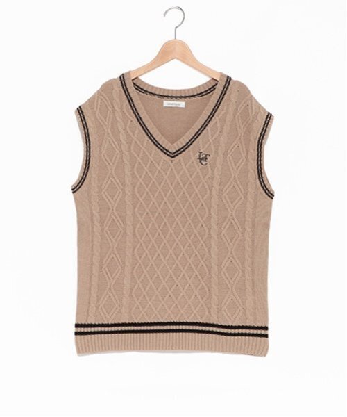 LOVETOXIC(ラブトキシック)の「【洗える】ルーズニットベスト(ベスト・キッズ・ベージュ/ネイビー/オフホワイト/トップグレー・S/M/L)」の14枚目の写真