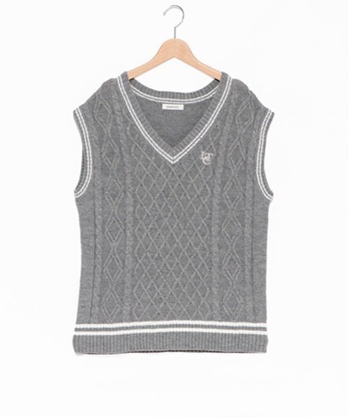 LOVETOXIC(ラブトキシック)の「【洗える】ルーズニットベスト(ベスト・キッズ・ベージュ/ネイビー/オフホワイト/トップグレー・S/M/L)」の15枚目の写真