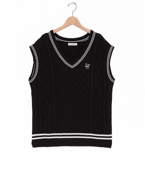 セール】【洗える】ルーズニットベスト（ベスト）｜LOVETOXIC