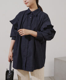 Kastane | 【セットアップ対応】B コーデュロイフリルビックシャツ(シャツ/ブラウス)