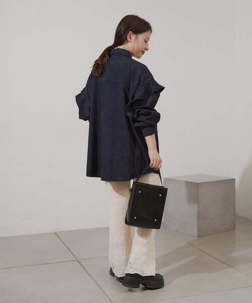 セール】【セットアップ対応】B コーデュロイフリルビックシャツ