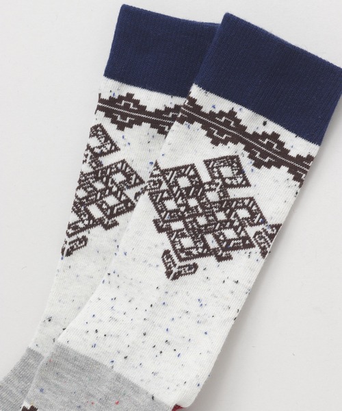 チャイハネ(チャイハネ)の「【チャイハネ】エンドレスノット ミドルソックス25~28cm(ソックス/靴下・メンズ・ターコイズブルー/ブラック/グリーン/ホワイト・FREE)」の6枚目の写真