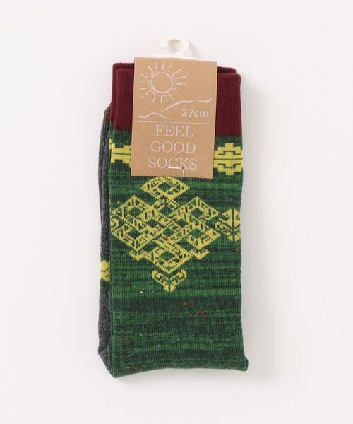 チャイハネ(チャイハネ)の「【チャイハネ】エンドレスノット ミドルソックス25~28cm(ソックス/靴下・メンズ・ターコイズブルー/ブラック/グリーン/ホワイト・FREE)」の8枚目の写真