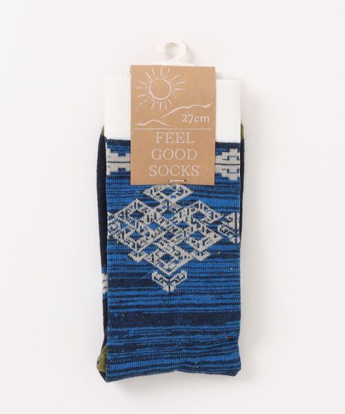 チャイハネ(チャイハネ)の「【チャイハネ】エンドレスノット ミドルソックス25~28cm(ソックス/靴下・メンズ・ターコイズブルー/ブラック/グリーン/ホワイト・FREE)」の9枚目の写真