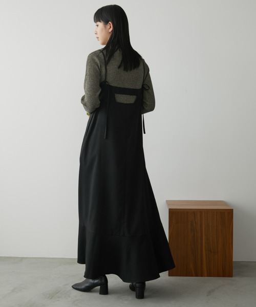 Aunt Marie's(アントマリーズ)の「ビスチェライクロングキャミワンピース / サイズ展開あり(ワンピース・レディース・ブラック/ブラウン/ベージュ・MT/FREE)」の17枚目の写真