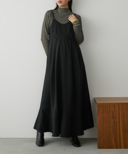 Aunt Marie's(アントマリーズ)の「ビスチェライクロングキャミワンピース / サイズ展開あり(ワンピース・レディース・ブラック/ブラウン/ベージュ・MT/FREE)」の11枚目の写真