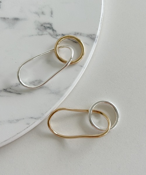 ciite'（シーテ）の「バイカラー ミックスリング（リング・レディース・シルバー/ゴールド・FREE）」の5枚目の写真