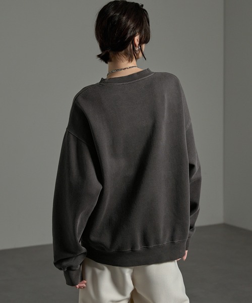 CIYOT（シヨウト）の「【CIYOT-シヨウト-】ヴィンテージメイクデザイン ピグメントグラフィックビッグスウェット（スウェット・メンズ・スミクロ/ブラック系/ブラック系1/ワイン・M/L）」の12枚目の写真