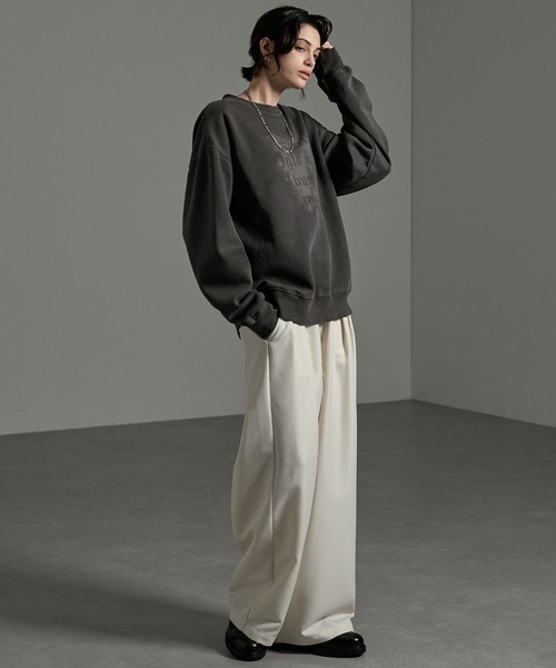 CIYOT（シヨウト）の「【CIYOT-シヨウト-】ヴィンテージメイクデザイン ピグメントグラフィックビッグスウェット（スウェット・メンズ・スミクロ/ブラック系/ブラック系1/ワイン・M/L）」の13枚目の写真