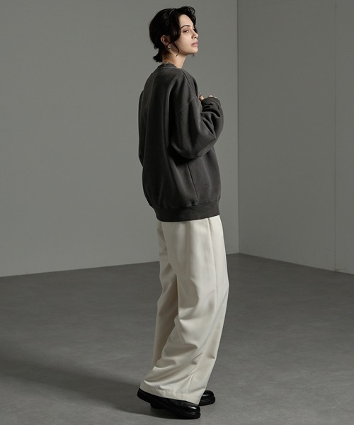 CIYOT（シヨウト）の「【CIYOT-シヨウト-】ヴィンテージメイクデザイン ピグメントグラフィックビッグスウェット（スウェット・メンズ・スミクロ/ブラック系/ブラック系1/ワイン・M/L）」の14枚目の写真