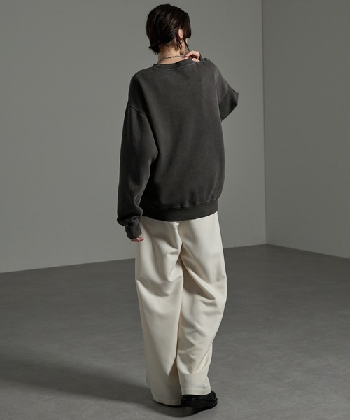 CIYOT（シヨウト）の「【CIYOT-シヨウト-】ヴィンテージメイクデザイン ピグメントグラフィックビッグスウェット（スウェット・メンズ・スミクロ/ブラック系/ブラック系1/ワイン・M/L）」の15枚目の写真