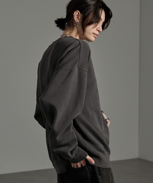 CIYOT（シヨウト）の「【CIYOT-シヨウト-】ヴィンテージメイクデザイン ピグメントグラフィックビッグスウェット（スウェット・メンズ・スミクロ/ブラック系/ブラック系1/ワイン・M/L）」の21枚目の写真