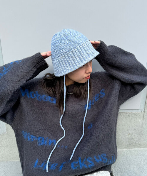CIAOPANIC（チャオパニック）の「バケットハット（ニットキャップ/ビーニー・レディース・ブラック/ブルー/グレー/ホワイト・ONE SIZE）」の4枚目の写真
