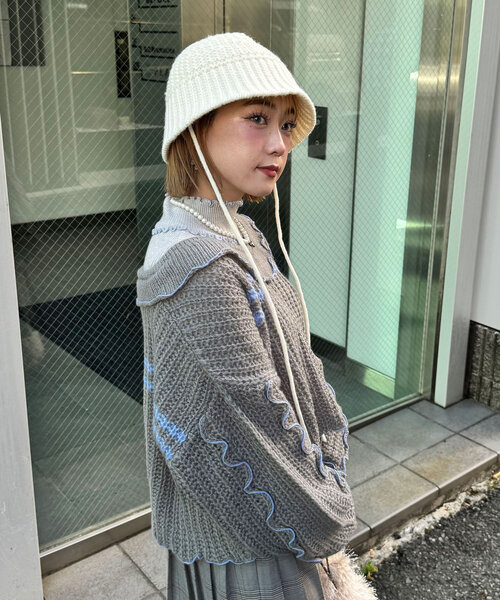 CIAOPANIC（チャオパニック）の「バケットハット（ニットキャップ/ビーニー・レディース・ブラック/ブルー/グレー/ホワイト・ONE SIZE）」の18枚目の写真