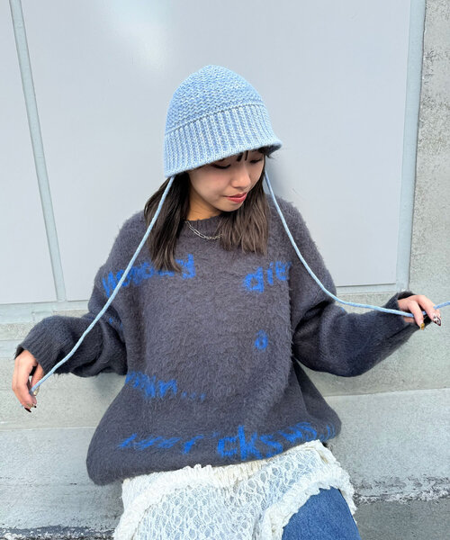 CIAOPANIC（チャオパニック）の「バケットハット（ニットキャップ/ビーニー・レディース・ブラック/ブルー/グレー/ホワイト・ONE SIZE）」の5枚目の写真