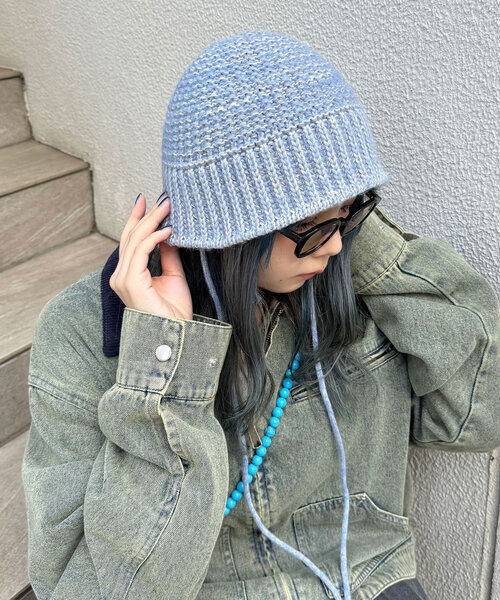 CIAOPANIC（チャオパニック）の「バケットハット（ニットキャップ/ビーニー・レディース・ブラック/ブルー/グレー/ホワイト・ONE SIZE）」の8枚目の写真