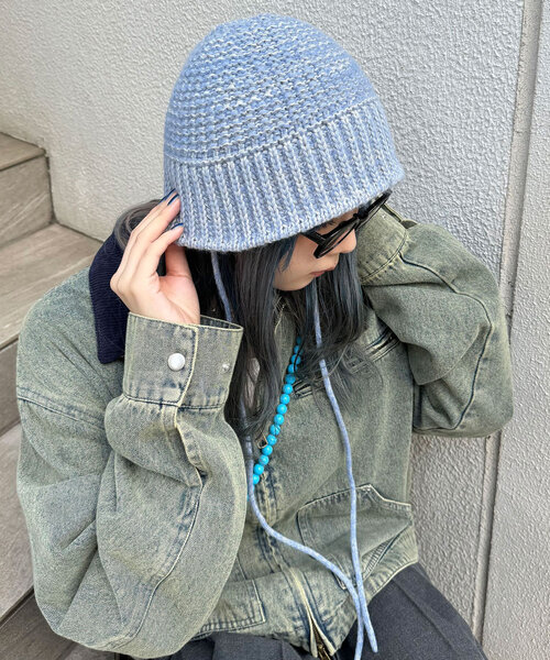CIAOPANIC（チャオパニック）の「バケットハット（ニットキャップ/ビーニー・レディース・ブラック/ブルー/グレー/ホワイト・ONE SIZE）」の9枚目の写真