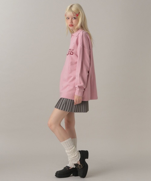 FOREVER 21(フォーエバー トゥエンティーワン)の「【2024FW】ゲームシャツ裏毛プルオーバー(スウェット・レディース・ストライプ/ピンク/ブラック・FREE)」の21枚目の写真