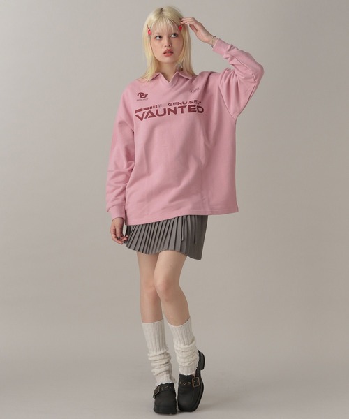 FOREVER 21(フォーエバー トゥエンティーワン)の「【2024FW】ゲームシャツ裏毛プルオーバー(スウェット・レディース・ストライプ/ピンク/ブラック・FREE)」の22枚目の写真