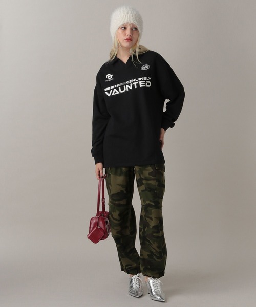 FOREVER 21(フォーエバー トゥエンティーワン)の「【2024FW】ゲームシャツ裏毛プルオーバー(スウェット・レディース・ストライプ/ピンク/ブラック・FREE)」の11枚目の写真