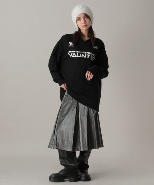 FOREVER 21(フォーエバー トゥエンティーワン)の「【2024FW】ゲームシャツ裏毛プルオーバー(スウェット・レディース・ストライプ/ピンク/ブラック・FREE)」の15枚目の写真