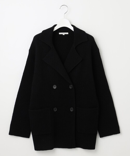 23区（ニジュウサンク）の「【SLOW/一部店舗限定】ニットトータル ジャケット（テーラードジャケット・レディース・ブラック系3/ブラック系・44/46）」の6枚目の写真