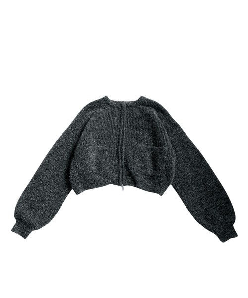 antiqua(アンティカ)の「ガラスヤーンニットカーディガン(ニット/セーター・レディース・ブラック/ダークグレー・ONESIZE)」の15枚目の写真