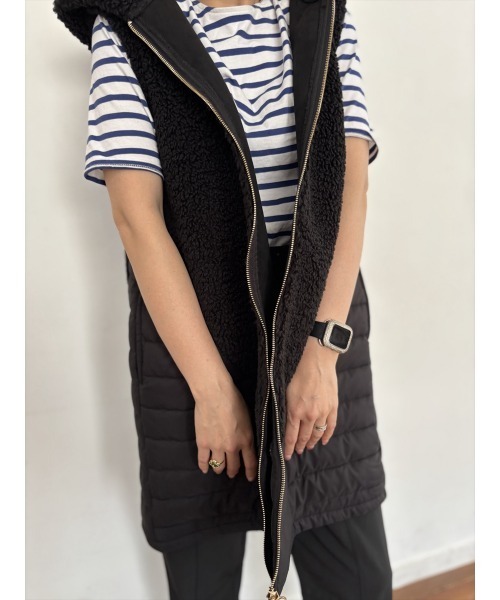 セール】ボアフードベスト（ベスト）｜Day and Grade（デイアンド