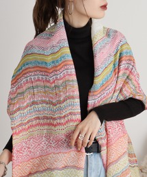FUNALIVE（ファンアライブ）の「リネンコットン エスニックカラフルジャガードストール（ストール/ショール）」