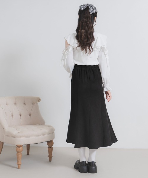 DearMyLoveRose(ディアマイラブローズ)の「マシュマロスエードフレアスカート(スカート・レディース・ベビーピンク/ブラック/グレー/ボルドー/ベージュ・MEDIUM/LARGE/LL/3L)」の13枚目の写真