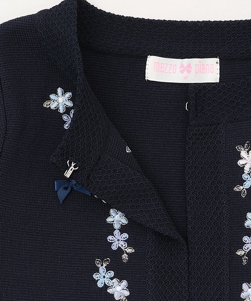花刺しゅう ニットボレロ（スーツジャケット）｜mezzo piano