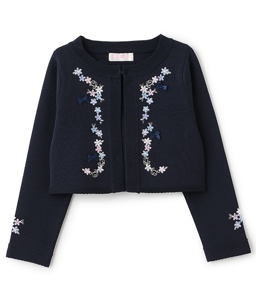 花刺しゅう ニットボレロ（スーツジャケット）｜mezzo piano